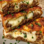 Freshly baked Carnivore Bread made with meat and spices, keto-friendly.