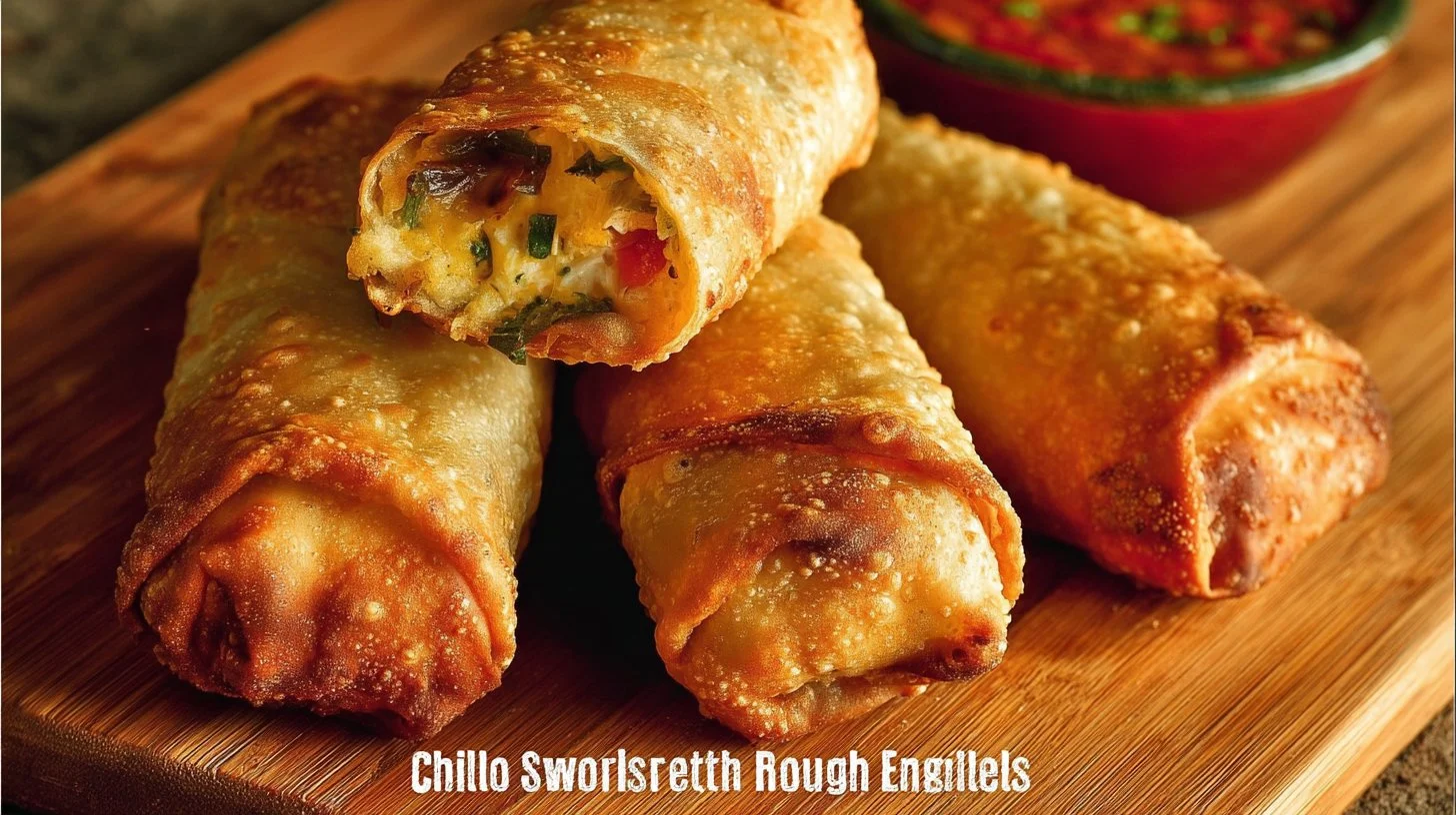 Plate of Chili's Southwest Eggrolls served with dipping sauce