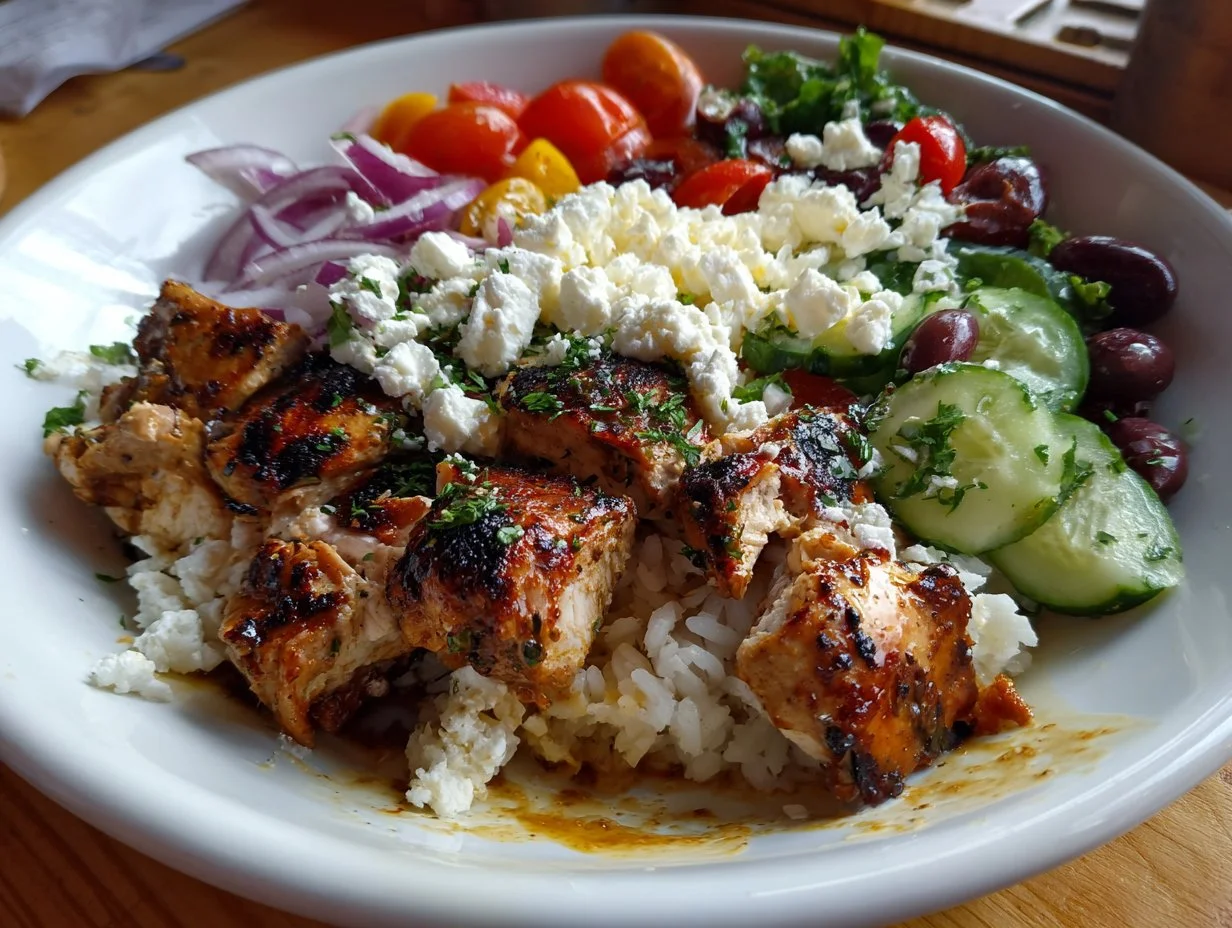 Delicious Greek Chicken Bowls with fresh ingredients and vibrant flavors for meal prep