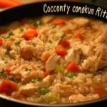 Delicious one-pot coconut chicken with brothy rice recipe