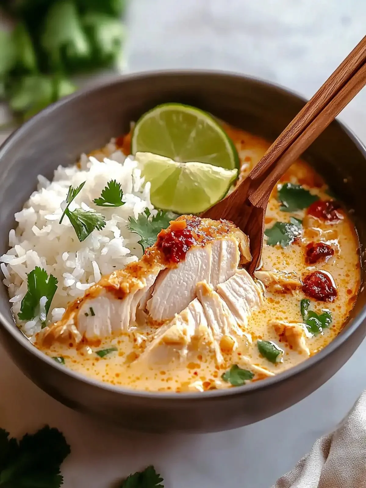 Coconut Chicken Brothy Rice: A Cozy One-Pot Delight!