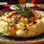 Creamy and buttery mashed potatoes served in a bowl, ready to be enjoyed.