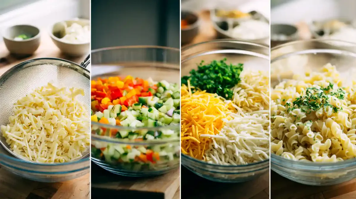 how to make cold pasta salad step by step