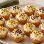Mini cannoli cups with ricotta filling and chocolate chips