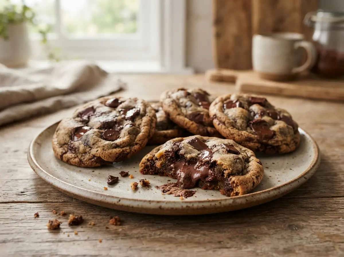 Crave Rockstar Cookie Recipe with thick chocolate cookies