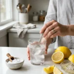 Baking soda weight loss drink with lemon and water