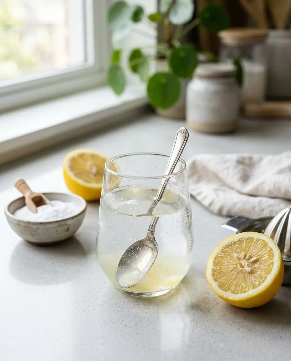 Preparation of the baking soda and lemon mixture discussed in the fact check