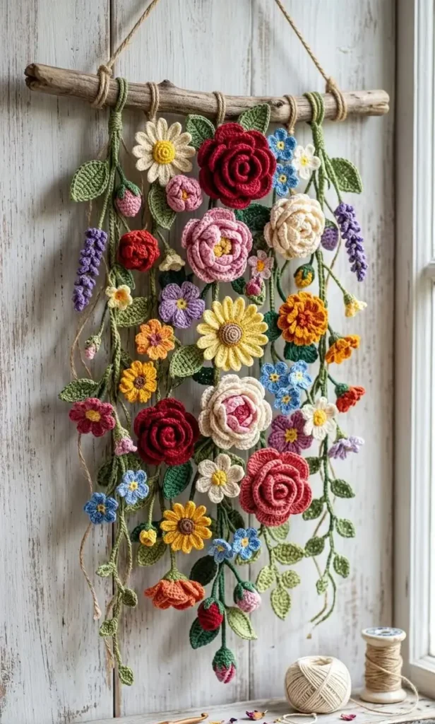 7 Crochet Flower Bouquet Coasters Free Patterns
