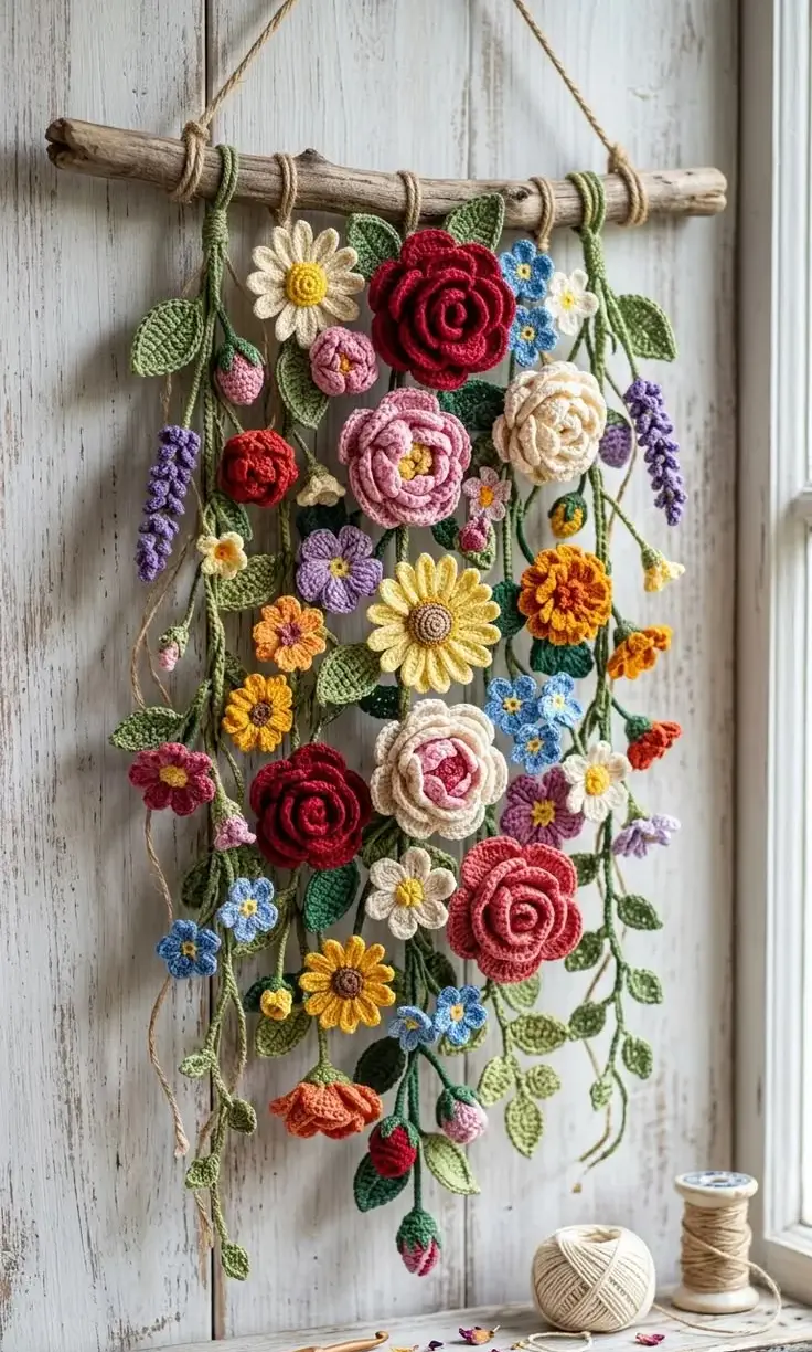 7 Crochet Flower Bouquet Coasters Free Patterns